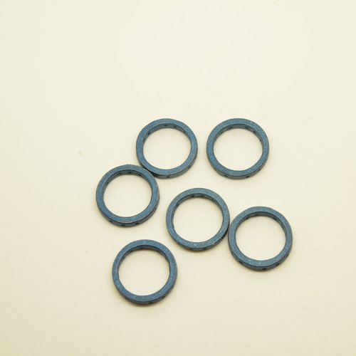 6 connecteurs cercles (tissage) - bleu - 19mm