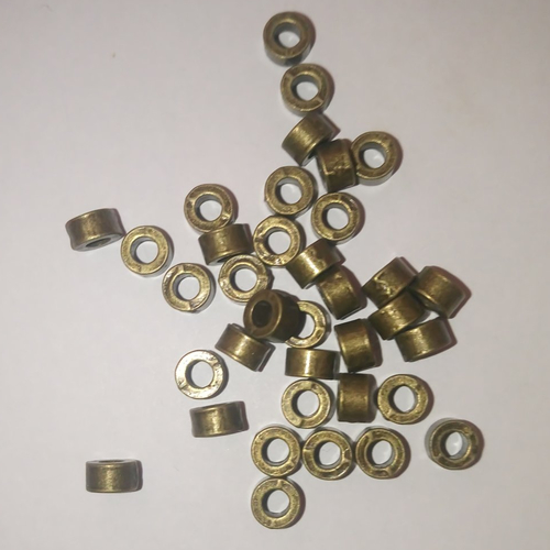 36 perles rondelles - bronze - 6mm