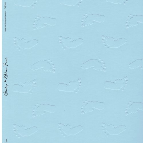 Feuille de papier déco motifs bébé - bleu - 305x305mm