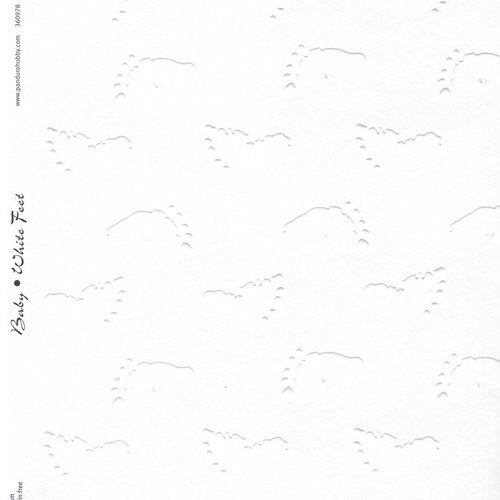 Feuille de papier déco motifs bébé - blanc - 305x305mm
