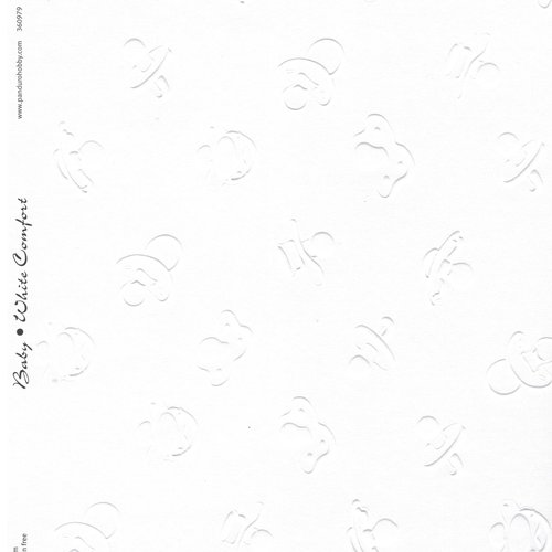 Feuille de papier déco motifs bébé - blanc - 305x305mm