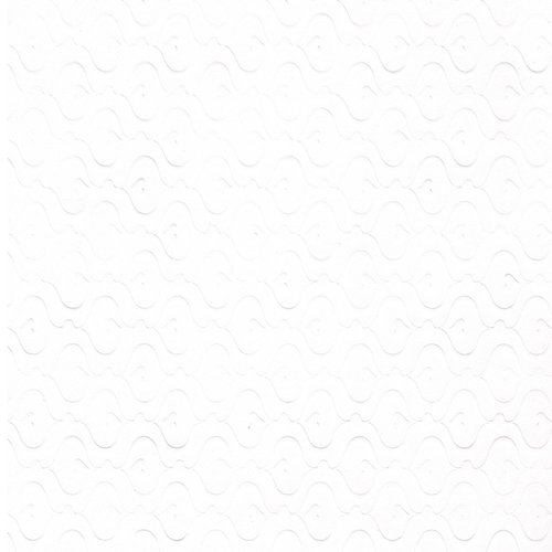 Feuille de papier déco motifs cœurs - blanc - 305x305mm