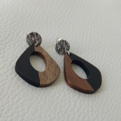 Boucles d'oreilles noires