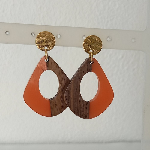 Boucles d'oreilles orange