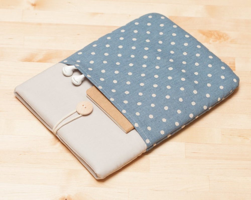 étui/housse/sleeve/pochette pour tablette iPad Pro Air Mini 9.7 10,5 11 et 12.9 tissu velours