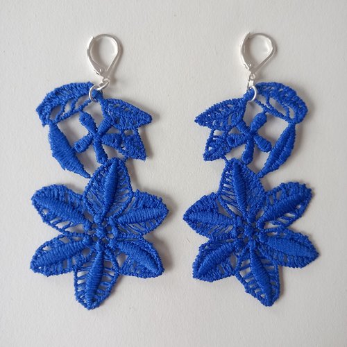 Filigranes dentelle bleu majorelle