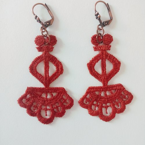 Filigranes dentelle brique