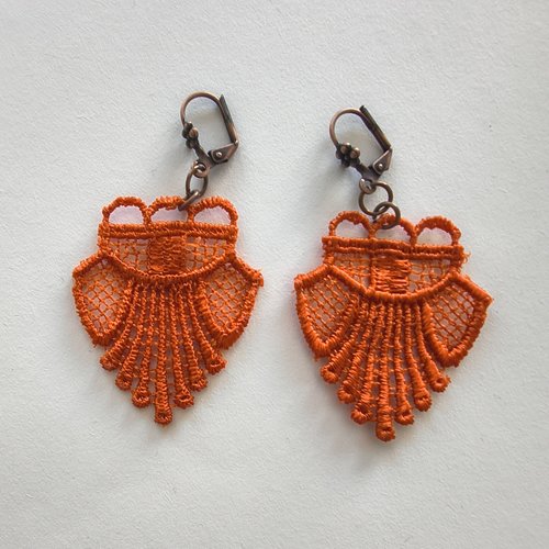 Filigranes dentelle orange oriental