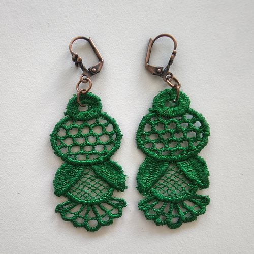 Filigranes dentelle vert orientale petit modèle