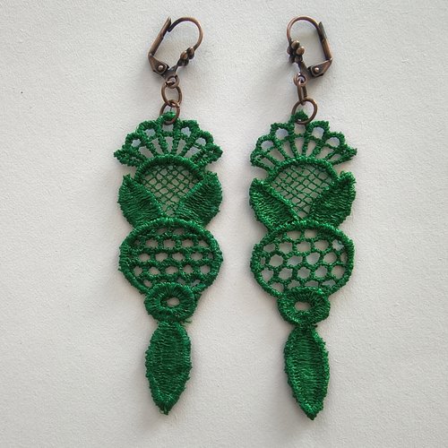 Filigranes dentelle vert orientale grand modèle