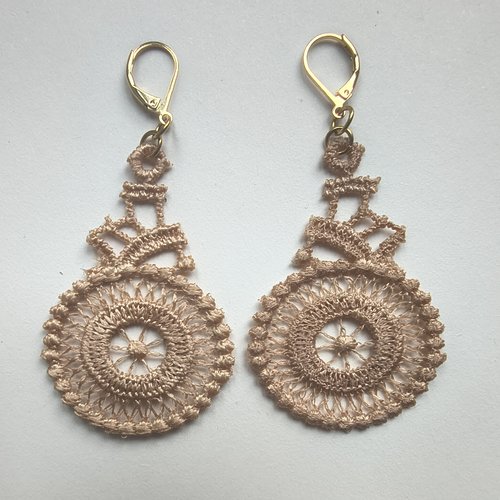 Filigranes dentelle grandes beige
