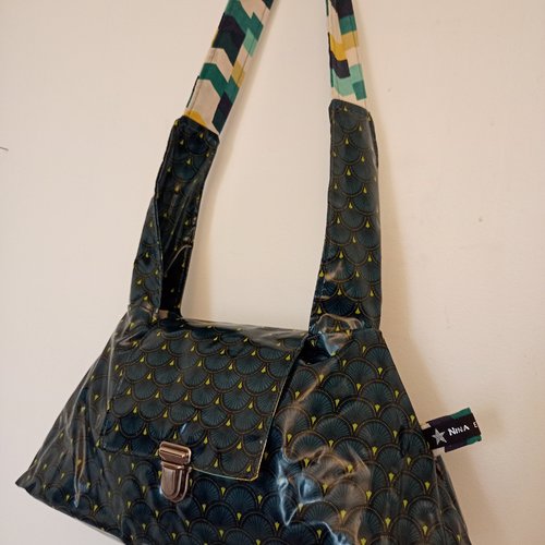 Sac à main japonais bleu nuit