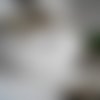 Boucles d'oreille feuille acier inoxydable chaine coeur oeil de chat blanc