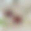 Boucles d'oreilles fleur rouge/ bijou fantaisie/bijou femme