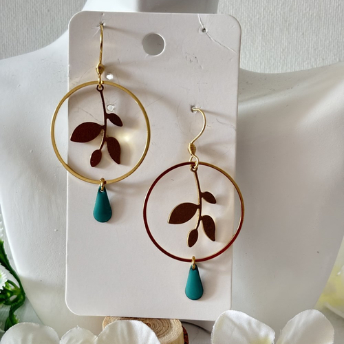 Boucles d'oreilles pendante, bijou femme fantaisie
