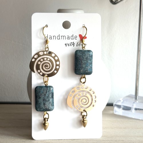 Boucles d'oreilles pendante/boucles d'oreilles fantaisie,asymétrique