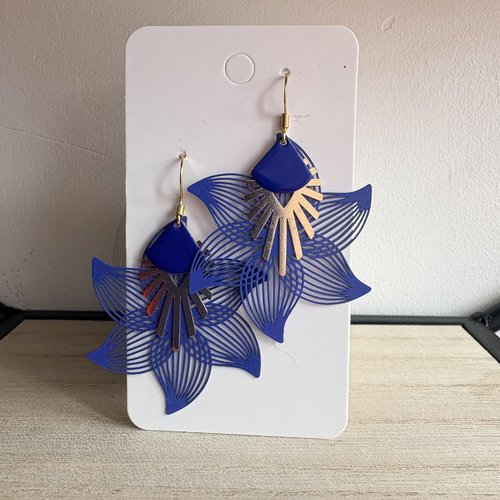 Boucles d’oreilles bleues