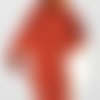 Cuivre - longue écharpe rustique unisexe en mérinos, angora et yak - tricot main femme homme