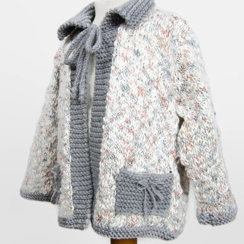 Dominique Et Jeannot Gilet Et Doudou Assortis T 12 Mois Pull Gilet Tricot Main Enfant Bebe Un Grand Marche