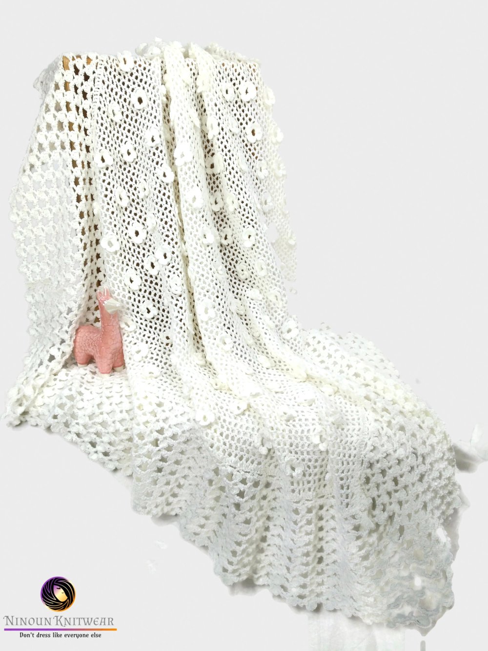 Fleurs Couverture De Bapteme Pour Bebe Crochetee A La Main Cadeau De Naissance Utile Un Grand Marche