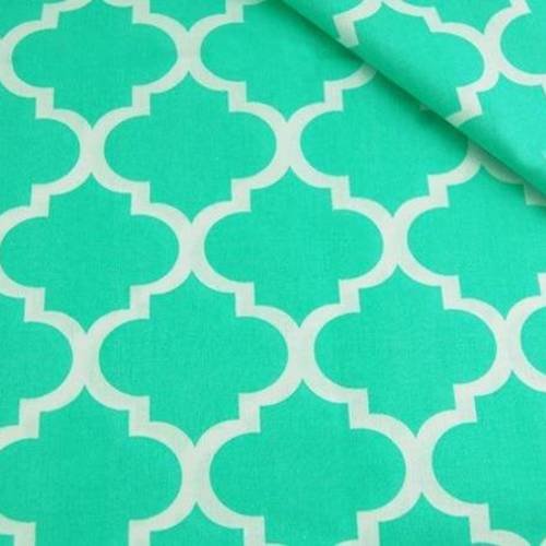 Tissu coton 100% imprimé coupon 50 x 160 cm vert 
