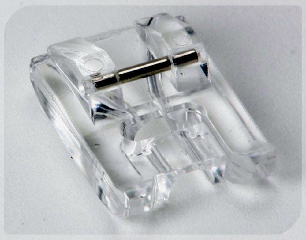 Pied machine,pied presseur, pied de biche pose perles, passepoil (5mm) transparent pour