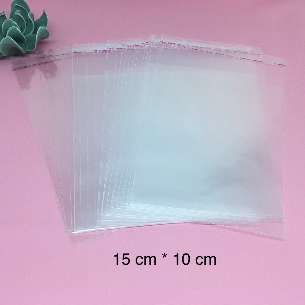 X 1 lot de 50 sachets adhésif transparent pour carte 15 x 15 cm