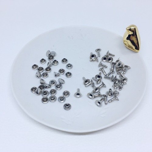 Rivets de jeans 7 mm gris argenté - 20 pcs 