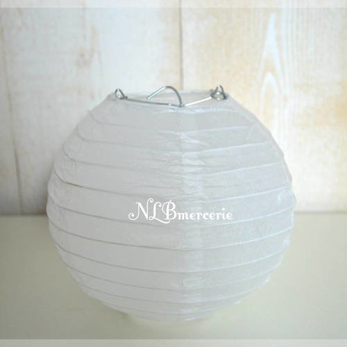 Lampions blanc diamètre 30 cm en papier de riz, lanternes, boules chinoise 
