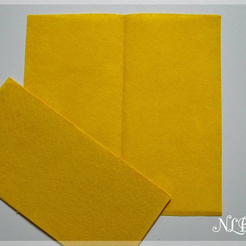Tissu feutrine 1 mm 30 x 30 cm jaune 