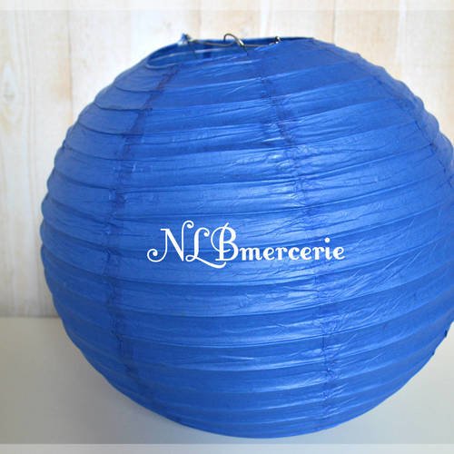 Lampions bleu diamètre 30 cm en papier de riz, lanternes, boules chinoise 