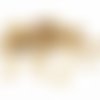 Gft02 - lot de 10 breloques miniatures pendentifs en forme d'étoile vintage star doré antique vieilli 