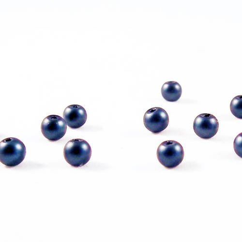 Psm57a - lot de 10 perles magiques de couleur vieux bleu foncé cendré de 4mm x 4mm. 