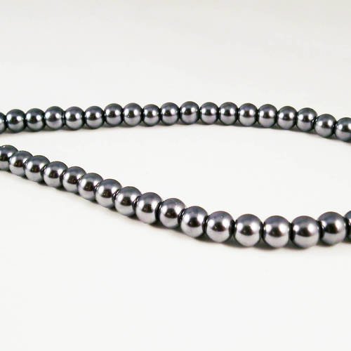 Inv10 - lot de 10 perles magiques de couleur gris à reflets brillants de 6mm de diamètre. 