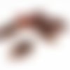 Bp135 - 1 breloque pendentif main de fatima à motifs oeil fatma chance santé protection rouge cuivré 