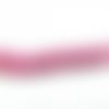 Inv84 - 5 perles en verre rose pourpre mauve opaque centre blanc rares vintage de 8mm de diamètre. 