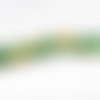 Inv143 - 5 rares perles 8mm en verre motifs abstrait orange vert olive blanc moucheté jungle léopard. 