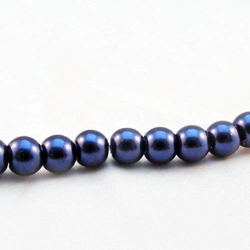 Psm03p - 5 perles miracles bleu minuit foncé perles magiques de 6mm de diamètre. 