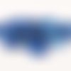 Pd54 - lot de 10 perles intercalaires spacer en forme de feuille arbre nature automne bleu à reflets 