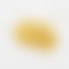 Pro53 - lot de 100 petites perles de rocaille en verre transparent jaune doré spacer 