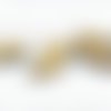 Pco70 - rare lot de 2 grosses perles en forme de tube cylindre motifs tribal totem rétro kaki et beige 