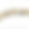 Pco66 - rare lot de 2 grosses perles pépites de formes irrégulières blanc beige et kaki 
