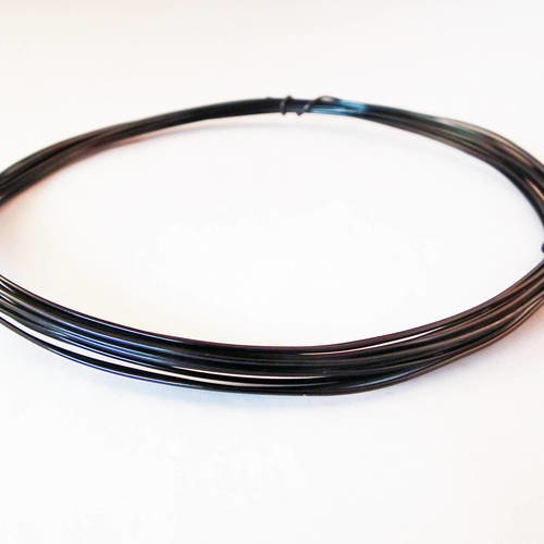 Sbc110 - lot de 5 tours de fil en acier de couleur noir de 10cm de diamètre. fil d’acier de 1mm fil de mémoire. 