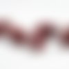 Pmc19 - 5 perles rouge bordeaux naturelles en lave de roche 8mm de diamètre. 