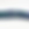 Pfm02 - lot de 5 perles pierre abacus de turquie à motifs bleu marine vert aqua moustaché 