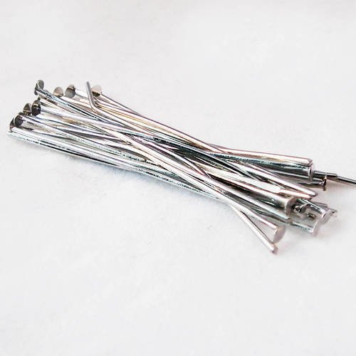 Cl53 - lot de 20 clous de 32mm à tête plate de couleur argent vieilli 