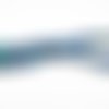 Ef20 - 1 enfilade de perles ovale plate pierre de turquoise bleu vert aqua 13mm x 18mm moucheté 