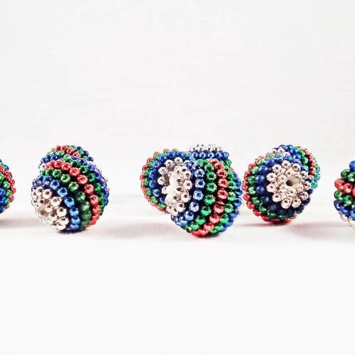 Pac40 - lot de 2 grosses perles en acrylique et résine bubble gum chunky multi rangs de couleurs mixtes 