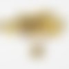 Bcp86 - lot de 5 petites breloques pendentifs fleur motifs cercle spirale de couleur doré 