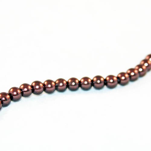 Psm31 - lot de 5 perles magiques de couleur marron brun café à reflets de 6mm de diamètre 